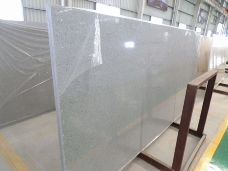 Crystal Grey Quartz Slab