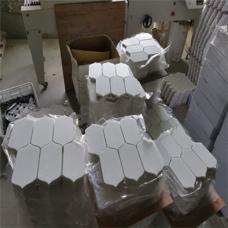 white marble mosaic