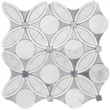 Bijeli mramorni mozaik pločica za supermarket