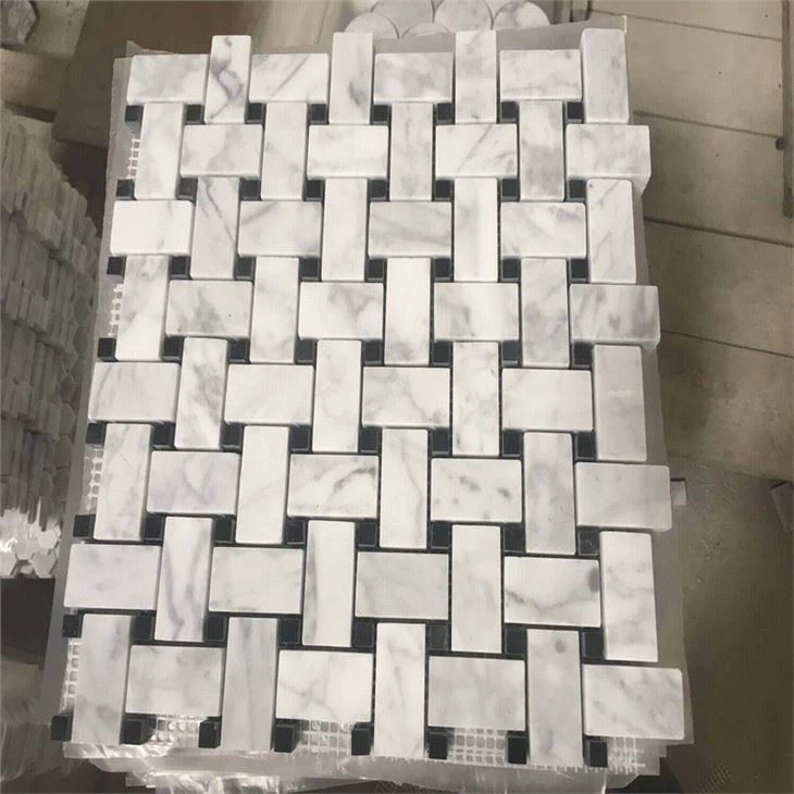 carrara white marble mosaic