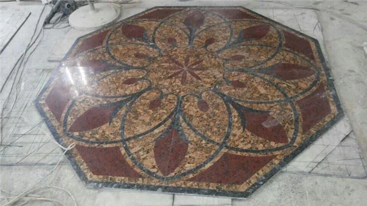 Octagon Granite Waterjet Medallion