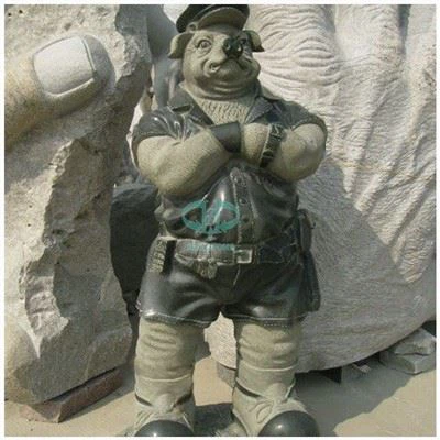 Black Grantie Garden Slatki svinjski kipovi