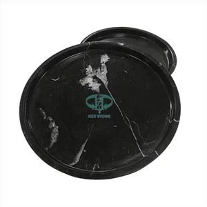 Crni mramorni okrugli pladanj