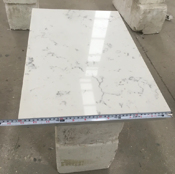 White Quartz Slab For Kitchen Countertop