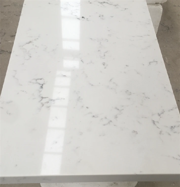 White Quartz Slab For Kitchen Countertop